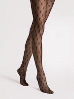 Fiore - 20 denier mock fishnet tights with a lace-inspired design