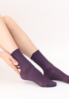 Oroblu - Semi-ugjennomsiktige ankel sokker med geometrisk mønster og prikker