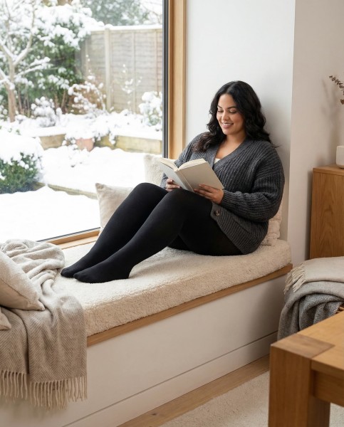 Glamory - Varme og veldig myke vinter strømpebukser med viskose og kasjmir