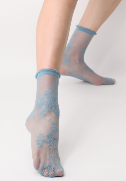 Oroblu - Delicate floral lace pattern ankle socks