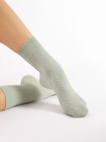 Fiore - 60 den strømper med blomstermønster og forsterkede tær