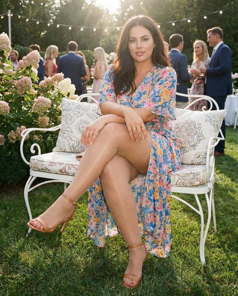 Glamory Toeless 20 - Gloss plussize strømpebukser med åpen tå
