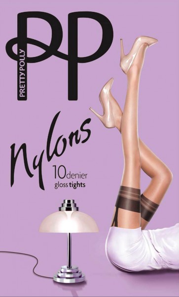 Pretty Polly - Nylons 10 denier gloss mock suspender strømpebukse