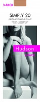 Hudson Simply 20 - Gjennomsiktige og matte knestrømper - 3-Pack!