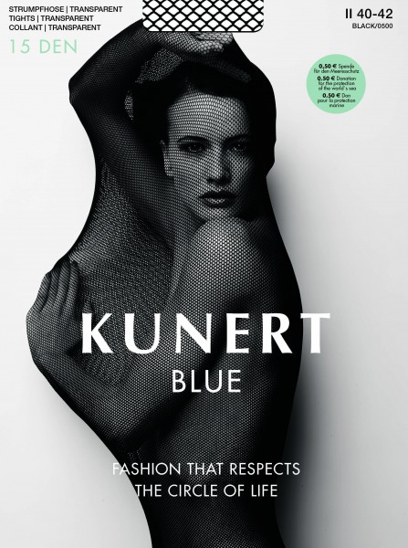 Kunert - Transparent strømpebukse made from sustainable materials Blue 30