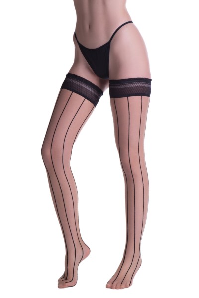 Trasparenze - 20 denier sheer hold ups with vertical stripes