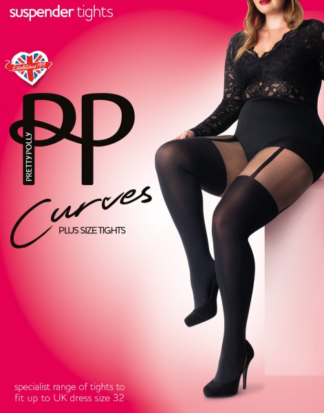 Pretty Polly - Curves Suspender Fashion strømpebukse