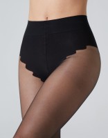 Cette Bari - Gjennomsiktige strømpebukser med elegant tanga