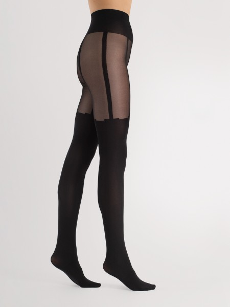 Fiore - Trendy mock suspender strømpebukse Milla 40 DEN