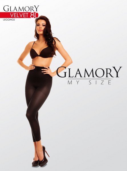 Glamory Velvet 80 denier Ugjennomsiktig plus size leggings