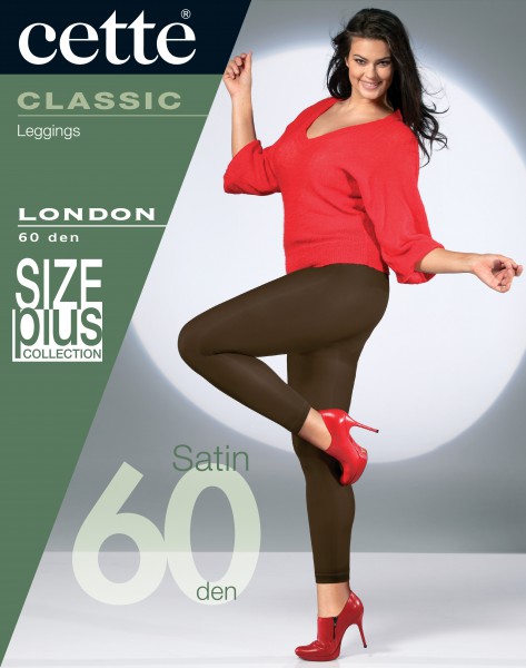 Cette Size Plus Collection - 60 denier Ugjennomsiktig plus size leggings London