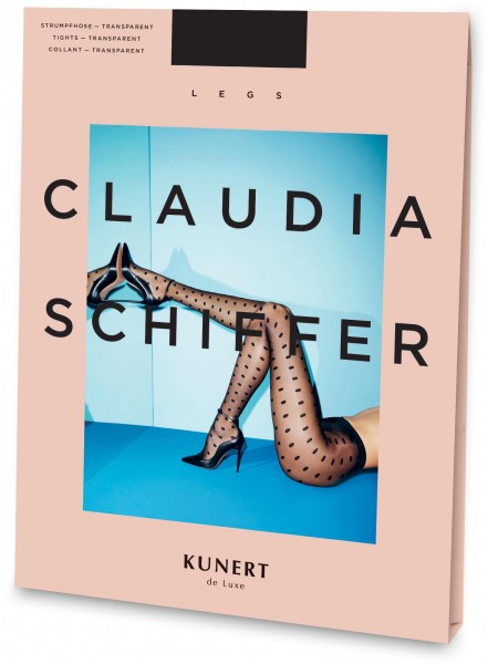 Claudia Schiffer Legs No. 1 KUNERT de Luxe - Polka Dot strømpebukse