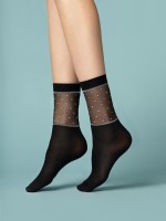 Fiore - Opaque long socks with lurex polka dots Fiore - Opaque long socks with lurex polka dots
