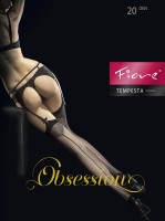 Fiore Tempesta - Mock tilbake sømmen Strømper med a close fitting mønstret flat top Fiore Tempesta - Mock tilbake sømmen Strømper med a close fitting mønstret flat top