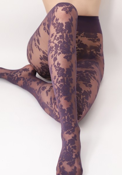 Oroblu - Delikate, tulle strømpebukser med blomster blonde mønster