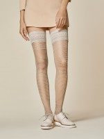 Fiore - Stilige ajour stay-ups med elegant blondekant
