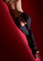 Marilyn - Opaque open crotch tights with a comfortable waistband and seductive lacing Marilyn - Opaque open crotch tights with a comfortable waistband and seductive lacing