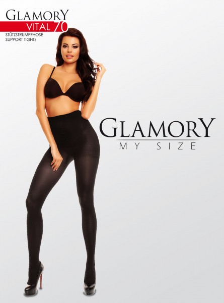 Glamory - Plus size support strømpebukse Vital 70 denier