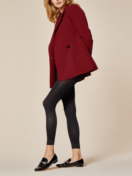 Fiore - 100 denier opaque leggings with lurex-effect