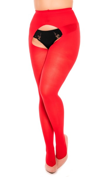 Glamory Ouvert 60 - Opaque plus size tights with open crotch