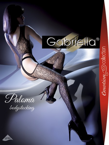 Gabriella - Sensuous blomstermønster fishnet bodystocking Paloma