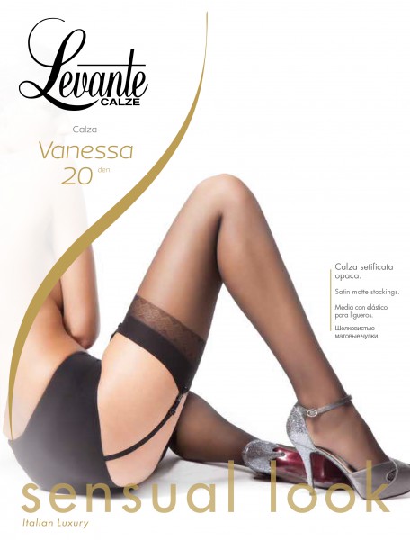 Levante - tynn Strømper med subtle mønstret top Vanessa