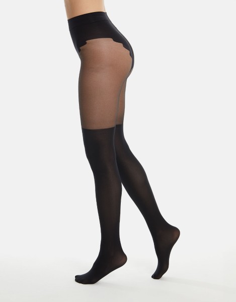 Cette - strømpebukse med over-kneet-effekt og elegant tanga truse
