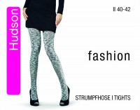 Hudson - Stylish black and white patterned tights Cosy Melange 200 denier Hudson - Stylish black and white patterned tights Cosy Melange 200 denier