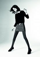 Omero Jane - Stilige to-fargede flette mønster strømpebukser