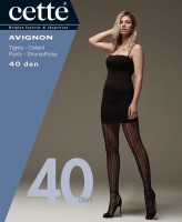 Cette Size Plus Collection Avignon - myk, hullmønstrede strømpebukser med bomull